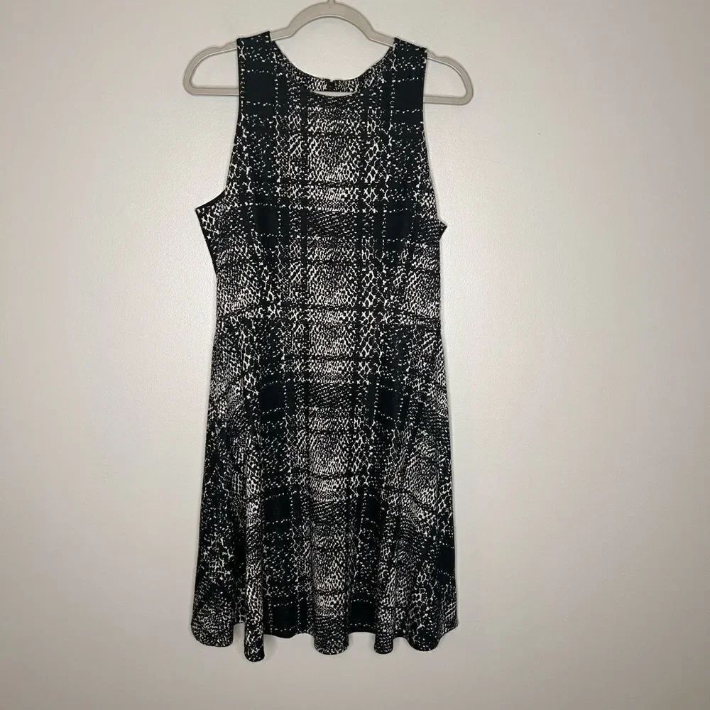 Anthropologie Anthropologie 4c Collective Classic Black White Plaid Dress